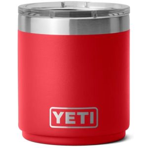 YETI Rambler 10 oz.  Stackable Lowball with Durasip Ceramic Lining- Rescue Red