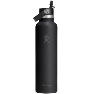 Hydro Flask 24 oz. Standard Mouth Bottle w/ Flex Straw Cap - Black