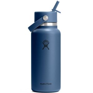 Hydro Flask 32 oz. Wide Mouth Bottle w/Flex Straw Cap - Harbor Blue