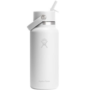 Hydro Flask 32 oz. Wide Mouth Bottle w/ Flex Straw Cap - White