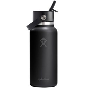 Hydro Flask 32 oz. Wide Mouth Bottle w/ Flex Straw Cap - Black