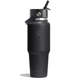 Hydro Flask 32 oz. Wide Mouth Travel Bottle w/Flex Straw Cap - Black